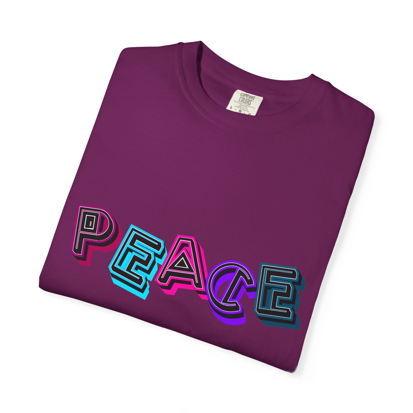 T-Shirt Vibrant Peace Heart T-Shirt Unisex Graphic Tee Summer Festival Wear Gift for Music Lovers Casual Everyday Top