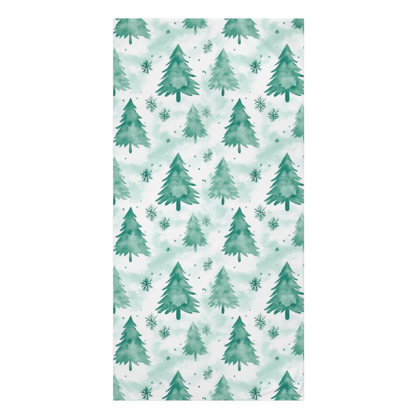 Towel Mink-Cotton Soft Holiday Christmas Tree Towel Winter Home Decor Cozy Gift Seasonal Bath Towel