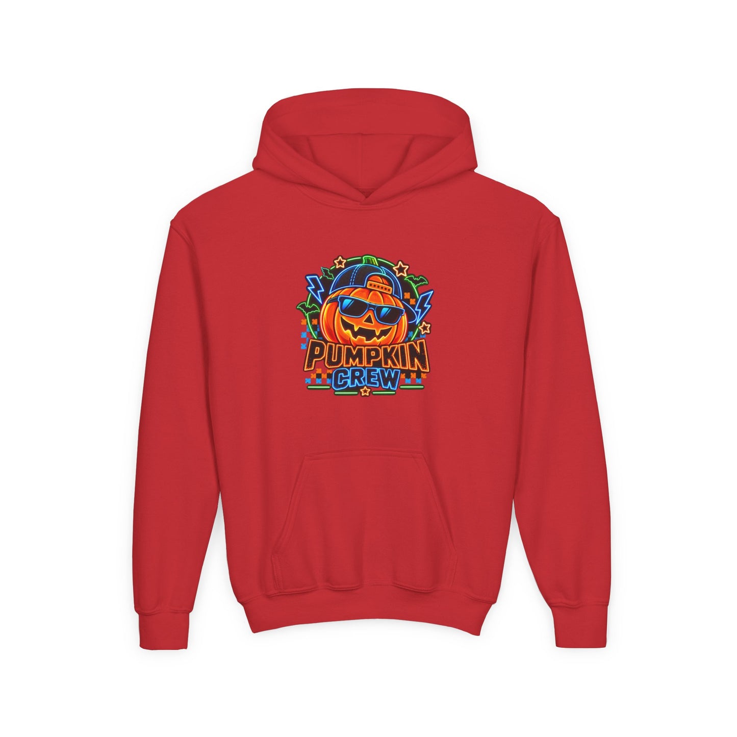 Youth Pumpkin Crew Hoodie — Cute Jack-O’-Lantern Halloween Sweatshirt