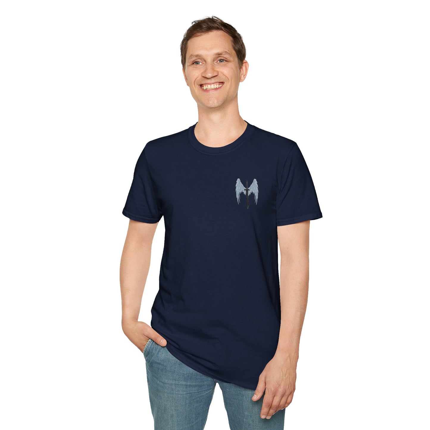 T-Shirt Unisex Softstyle T-Shirt with Inspirational Psalm Design Motivational Tee Christian Apparel Faith-Based Gift Casual Wear