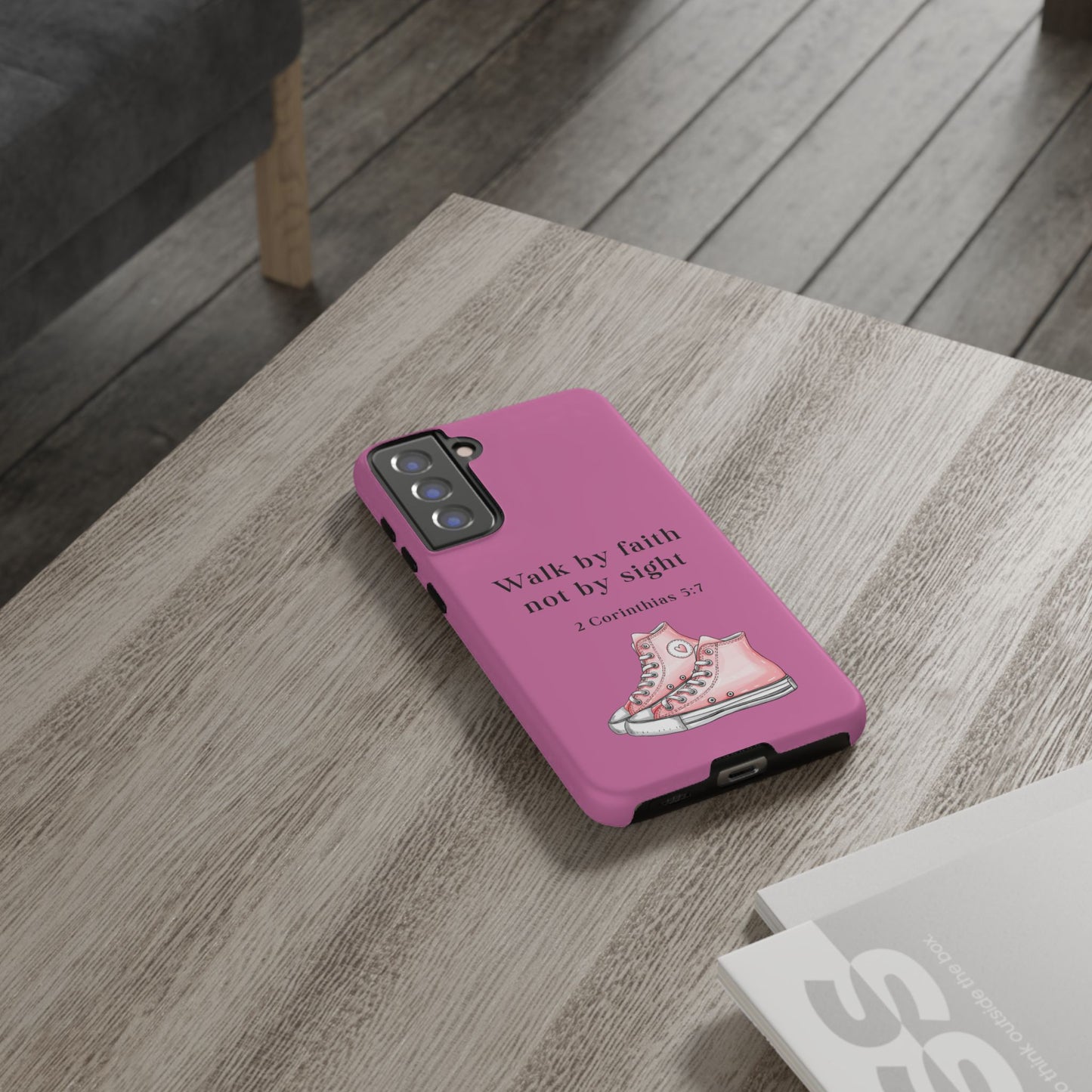 Cellphone Cae Faith-Inspired Phone Case Inspirational Gift Bible Verse Accessory Pink Converse Design Christian Phone Cover
