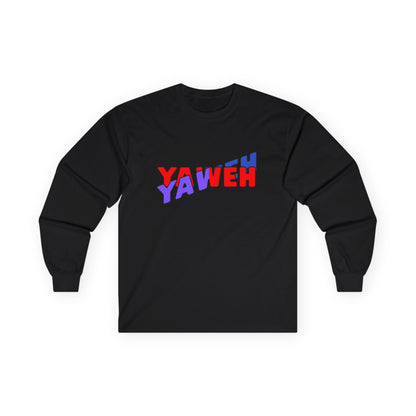 T-Shirt Long Sleeve Tee with 'YAWEH' Design Comfortable Casual Wear Gift for Friends or anyone Unique Shirt for Everyday Christian Style