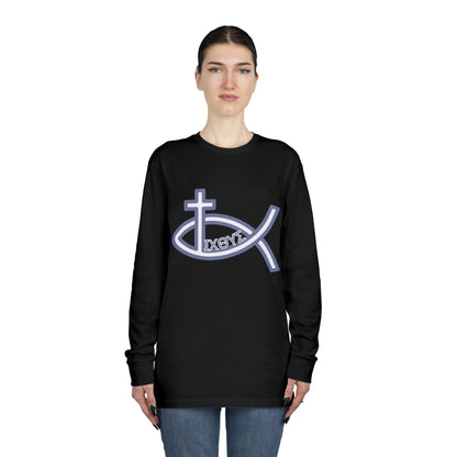Faith-Inspired Long Sleeve Crewneck Tee - Perfect for Believers, Christian Gifts, Religious Apparel, Everyday Wear, Inspirational Clothing