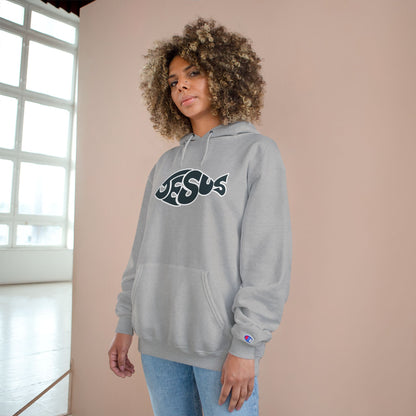 Faith-Inspired Champion Hoodie, Religious Apparel, Christian Gift, Hoodie with Jesus Design, Casual Wear, Spiritual Comfort