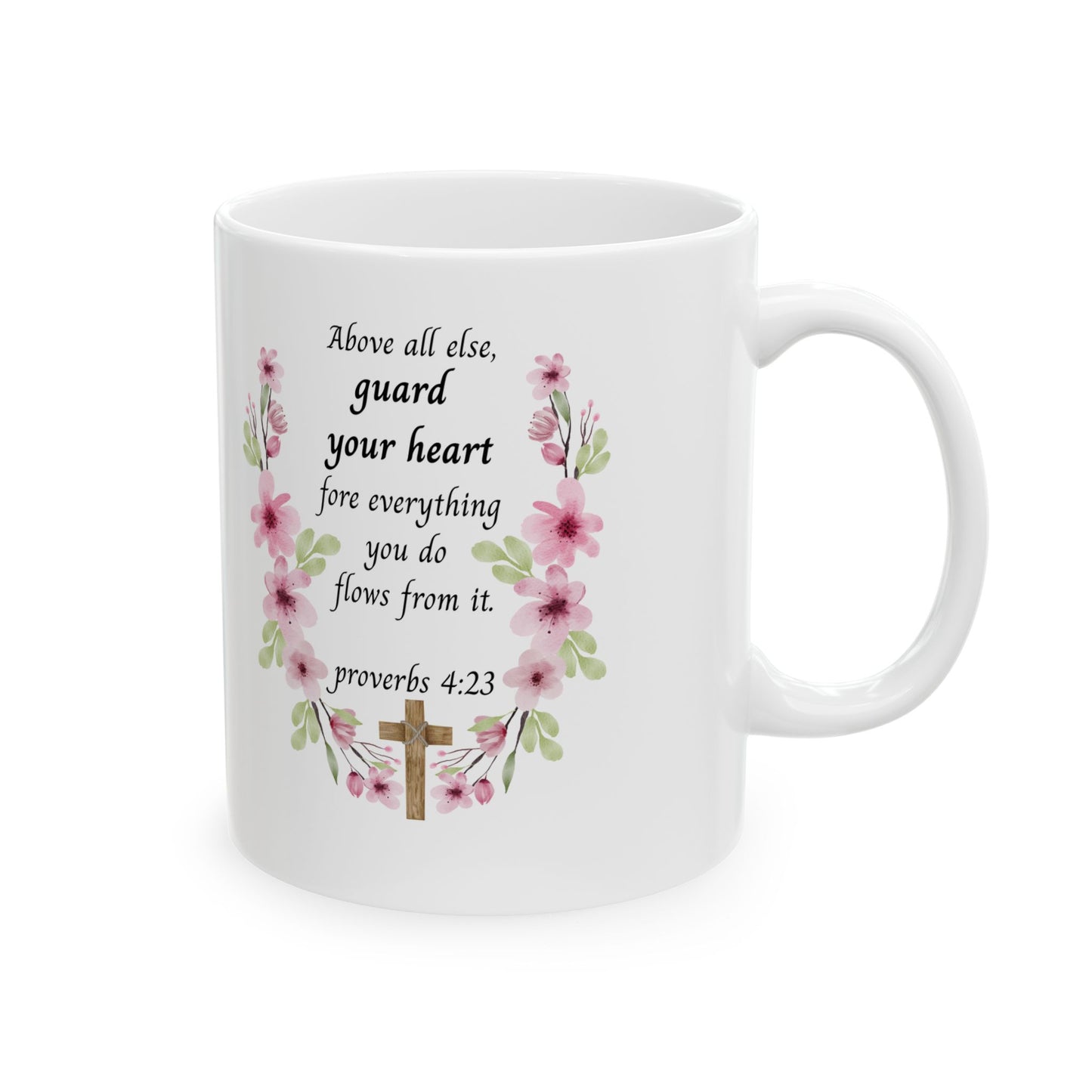 Inspirational Floral Ceramic Mug — 'Choose Joy' Coffee Cup (11oz, 15oz)