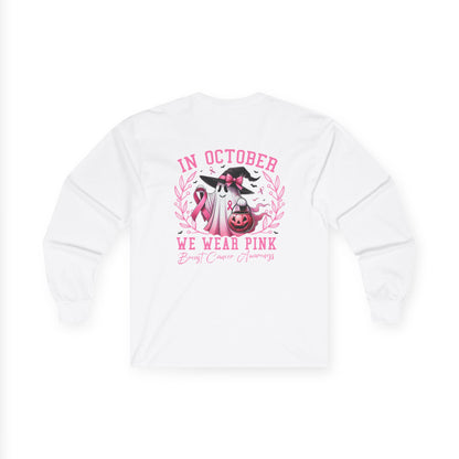 T-Shirt Breast Cancer Awareness Long Sleeve Tee Pink October Shirt Unisex Tee Supportive Apparel Awareness Month Merchandise