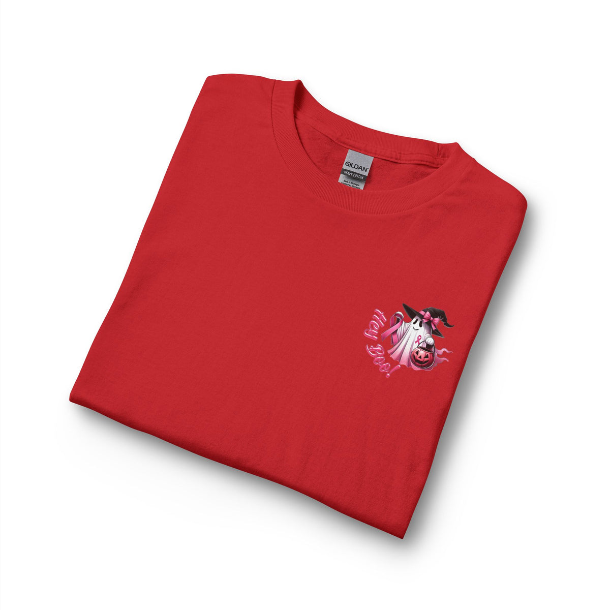 Breast Cancer Awareness Long Sleeve Tee — "In October We Wear Pink" Cow Design