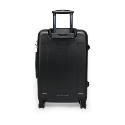 Star Stripes Carry-On Suitcase — Black & Gold Travel Luggage
