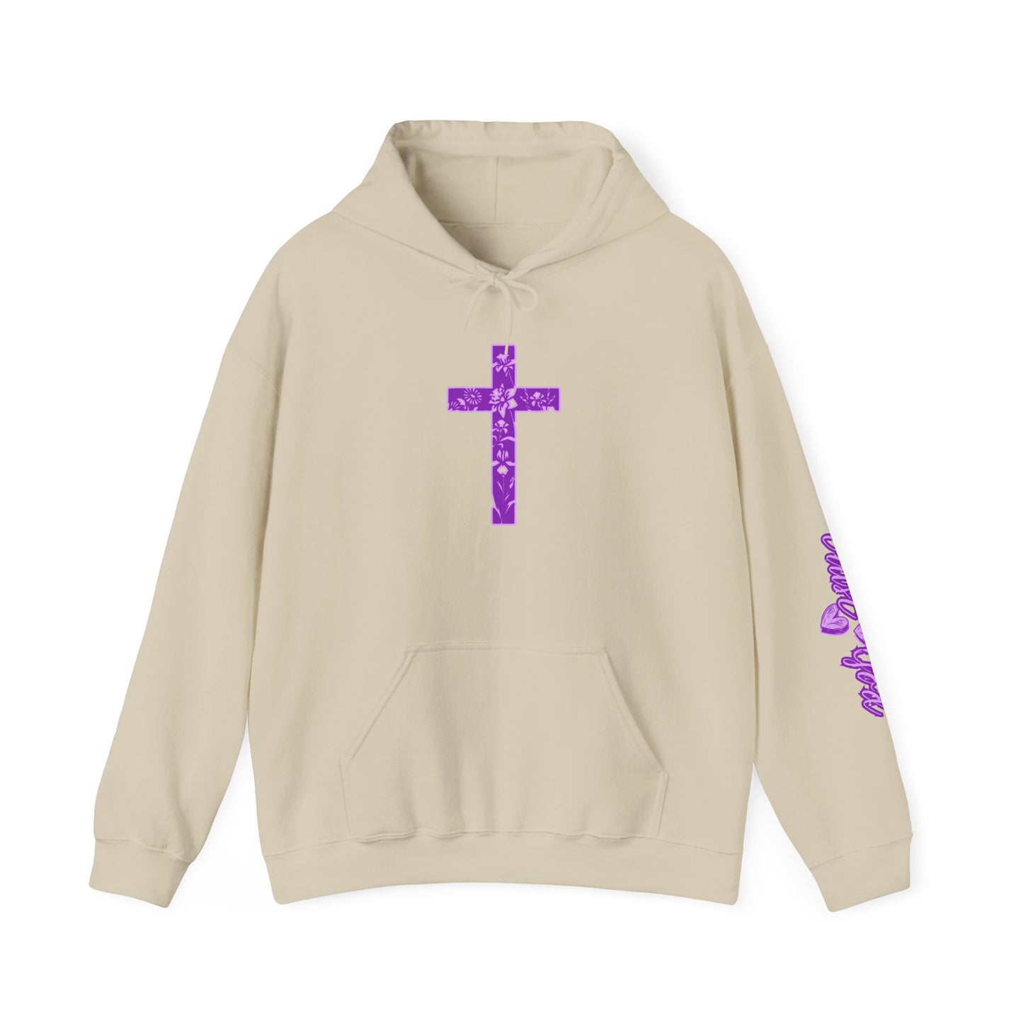Sweatshirt Faith & Love Unisex Hooded Sweatshirt Inspirational Christian Apparel Spiritual Religious Gift