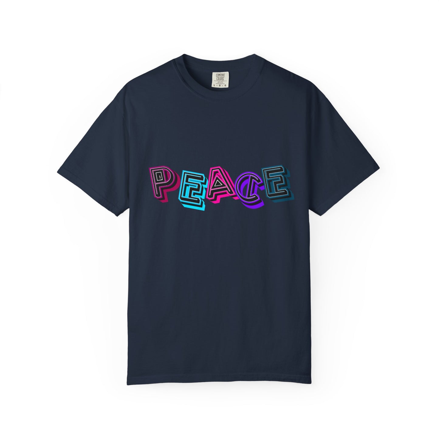T-Shirt Vibrant Peace Heart T-Shirt Unisex Graphic Tee Summer Festival Wear Gift for Music Lovers Casual Everyday Top