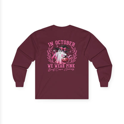 T-Shirt Breast Cancer Awareness Long Sleeve Tee Pink October Shirt Unisex Tee Supportive Apparel Awareness Month Merchandise
