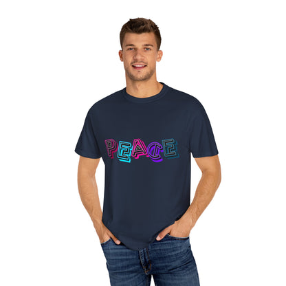 T-Shirt Vibrant Peace Heart T-Shirt Unisex Graphic Tee Summer Festival Wear Gift for Music Lovers Casual Everyday Top