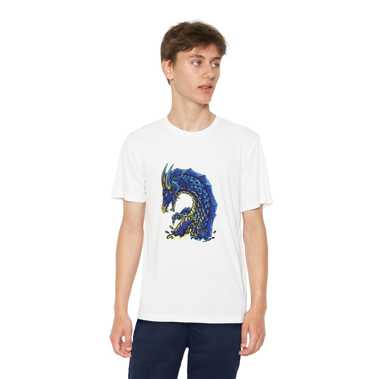T-Shirt  Youth Dragon Graphic Tee Competitive Spirit Shirt for Kids Epic Dragon Art Birthday Gift Sports Event Apparel