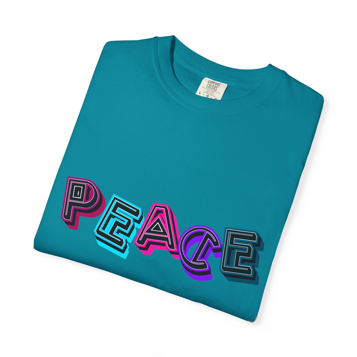 T-Shirt Vibrant Peace Heart T-Shirt Unisex Graphic Tee Summer Festival Wear Gift for Music Lovers Casual Everyday Top