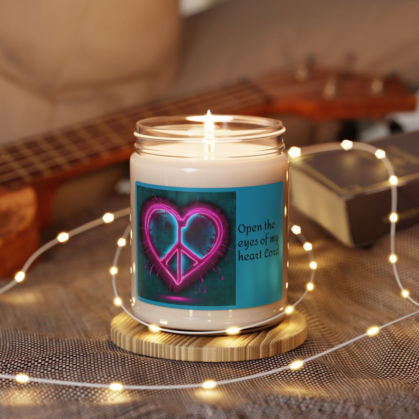 Candle Aromatherapy Peace Themed Scented Soy Candle Heart Decor Home Fragrance Gift  Relaxation Gift Valentines Day Birthday Gift