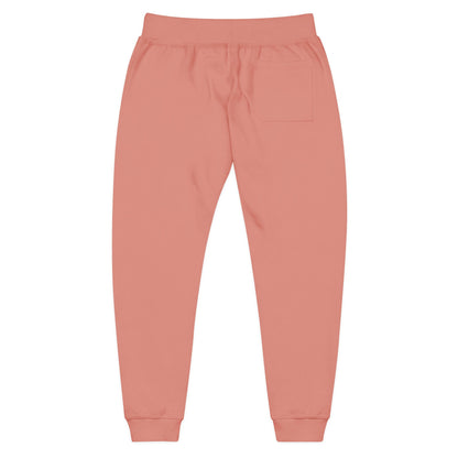 Embroidered Unisex Fleece Sweatpants - Cozy Comfort in Blush Pink