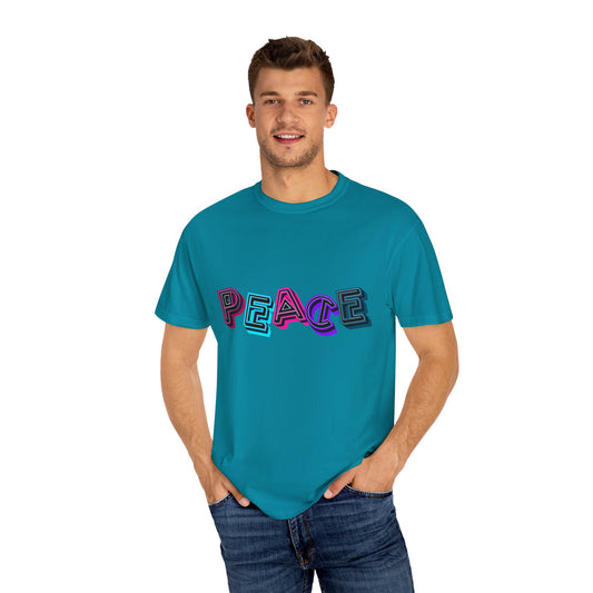 T-Shirt Vibrant Peace Heart T-Shirt Unisex Graphic Tee Summer Festival Wear Gift for Music Lovers Casual Everyday Top