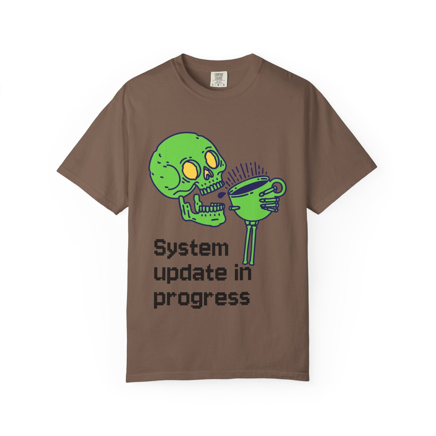 T-Shirt Funny Skeleton T-Shirt Unisex Graphic Tee Halloween Shirt Casual Wear Gift for Tech Lovers Humor Apparel