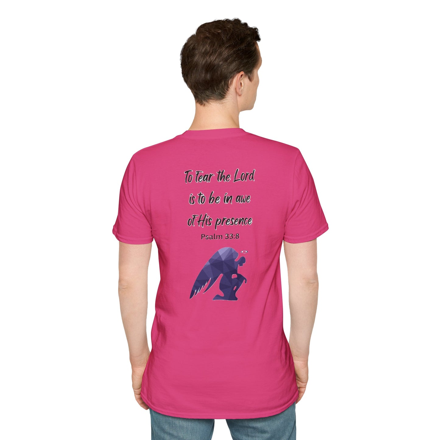 T-Shirt Unisex Softstyle T-Shirt with Inspirational Psalm Design Motivational Tee Christian Apparel Faith-Based Gift Casual Wear