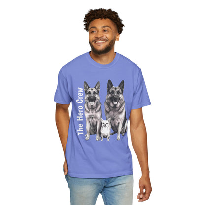 German Shepherd Family T-Shirt — Trio Dog Portrait Tee