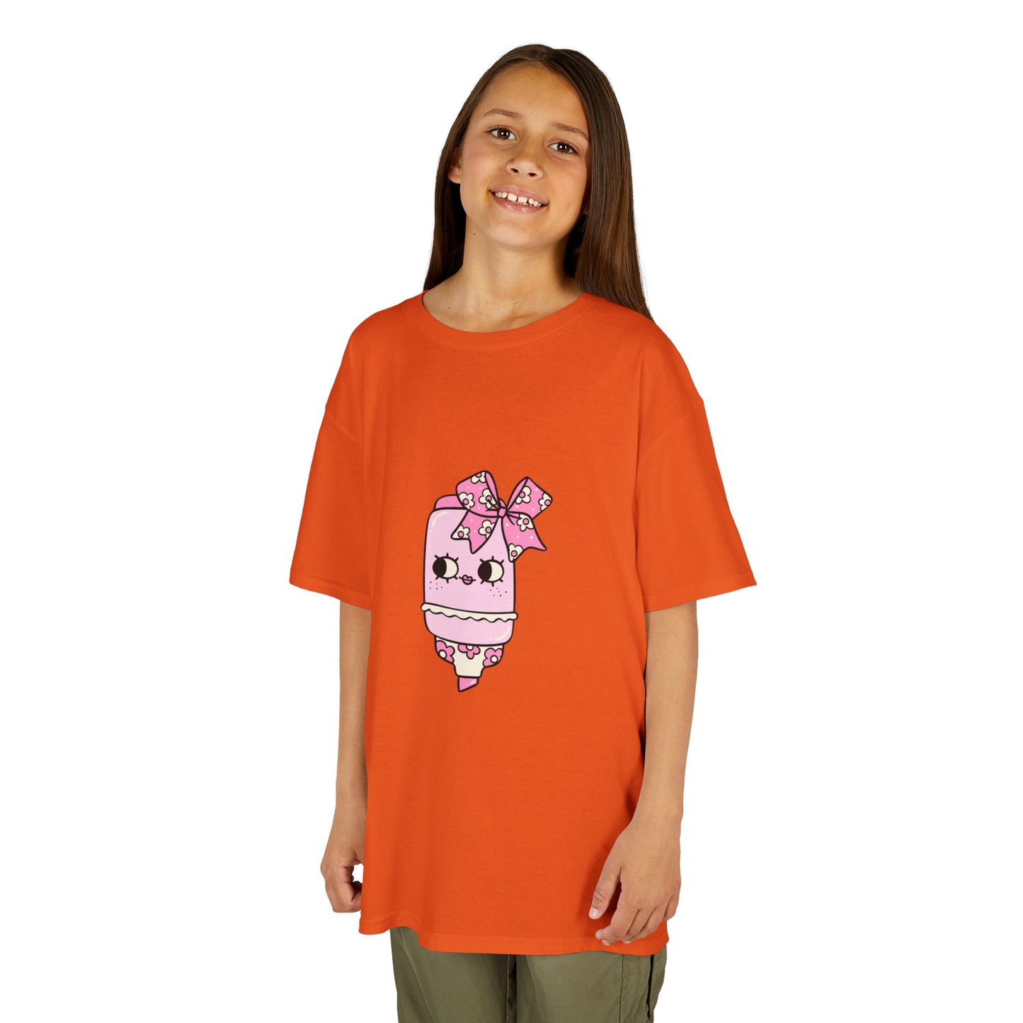T-Shirt Kids Heavy Cotton™ Tee Fun Graphic Cute School Shirt Everyday Wear Coquette Design