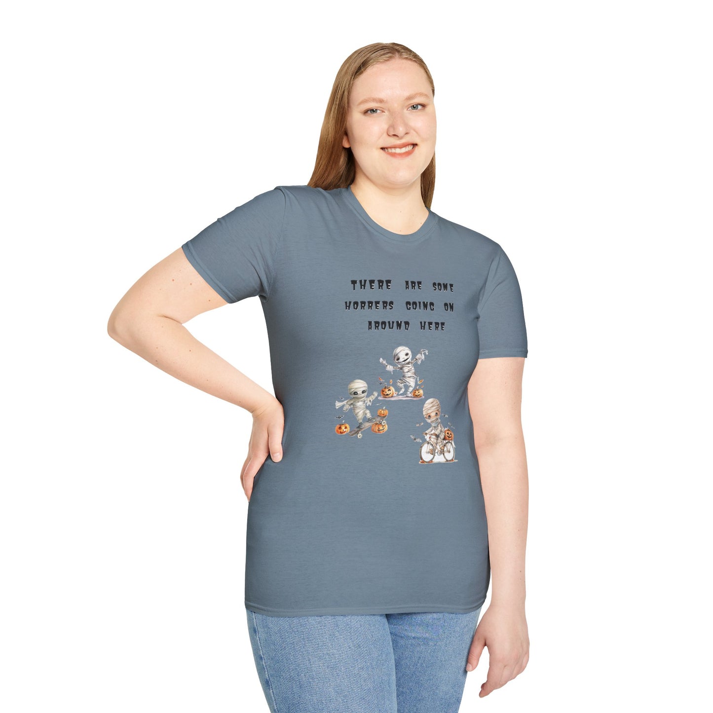 T-Shirt Halloween Graphic T-Shirt Spooky Season Tee Unisex Soft Style Shirt Retro Halloween Gift Fall Fashion Cute Halloween Design