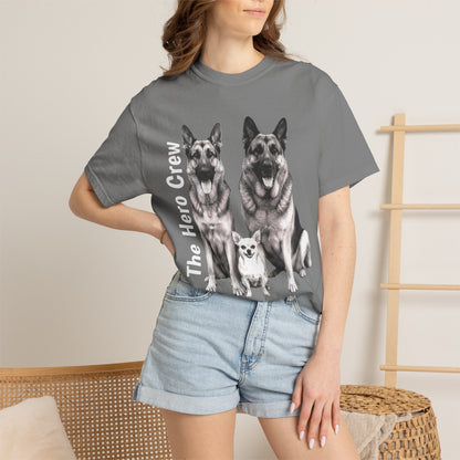 German Shepherd Family T-Shirt — Trio Dog Portrait Tee