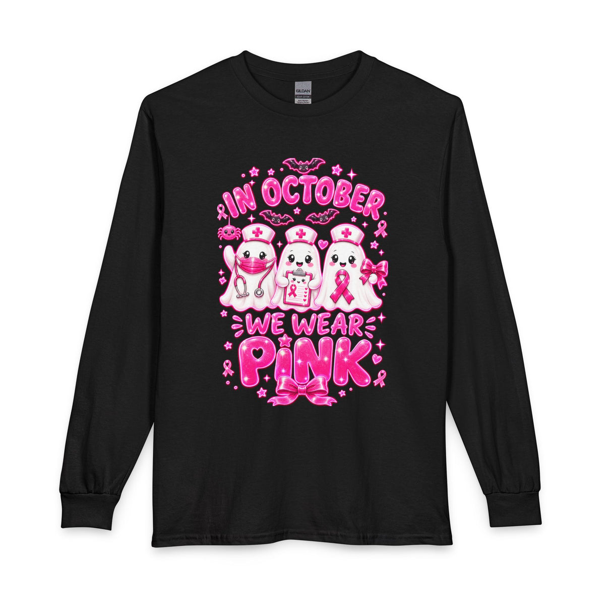 Long Sleeve Shirt — "In October We Wear Pink" Breast Cancer Awareness