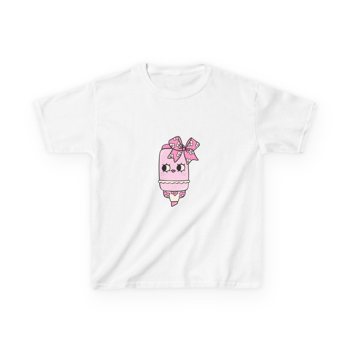 T-Shirt Kids Heavy Cotton™ Tee Fun Graphic Cute School Shirt Everyday Wear Coquette Design