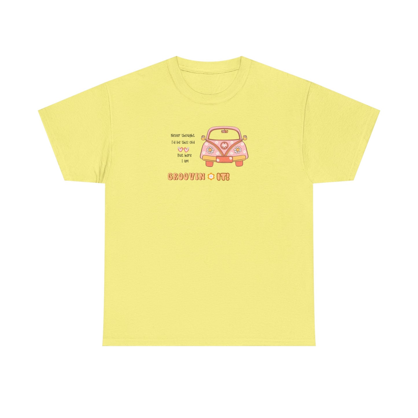 T-Shirt Perfect Gift for Road Trip Lovers Retro VW Car Unisex Heavy Cotton Tee Funny Getting Older Joke