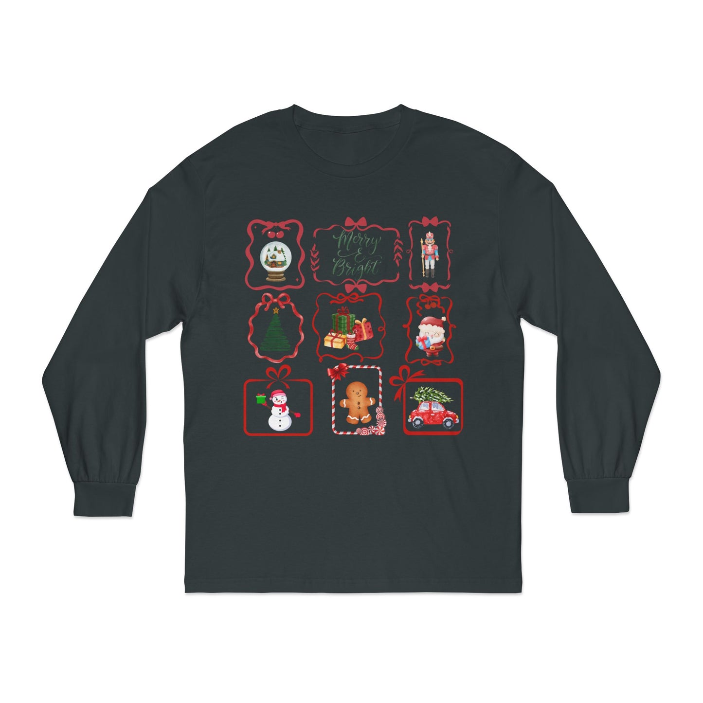 T-Shirt Festive Unisex Long Sleeve Shirt Holiday Christmas Apparel Winter Merchandise Gift for Him/Her Casual Layering Top