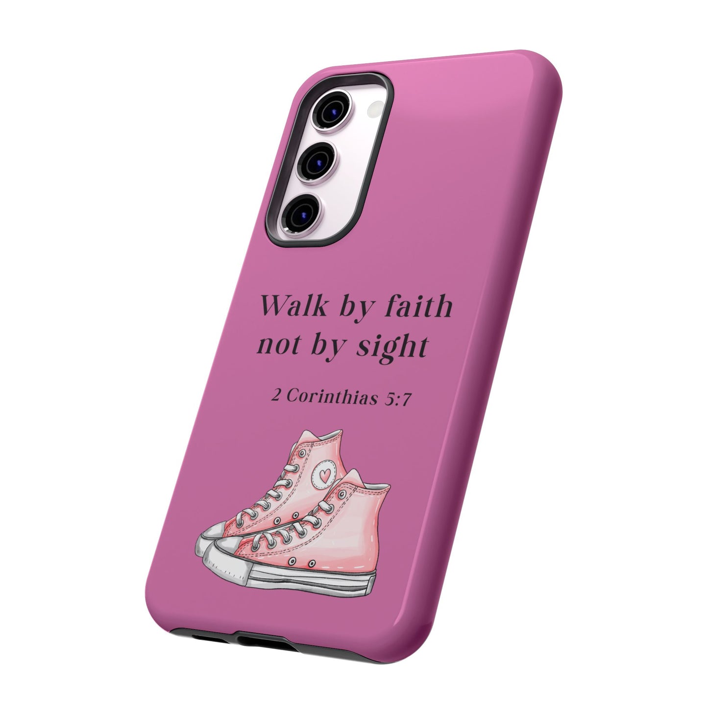 Cellphone Cae Faith-Inspired Phone Case Inspirational Gift Bible Verse Accessory Pink Converse Design Christian Phone Cover