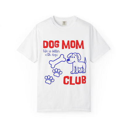 Dog Mom Club T-Shirt — Cute Paw Print & Bone Graphic Tee