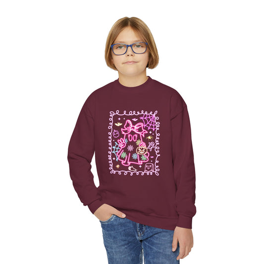 Sweatshirt Youth Crewneck Sweatshirt Cute Pastel Floral Design Cozy Gift for Kids Perfect for Birthdays Spring and Everyday Wear