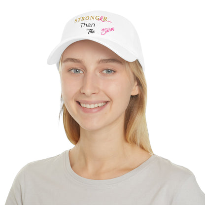 Baseball Cap Stronger Than The Storm Inspirational Low Profile Hat Cancer Awareness Gift