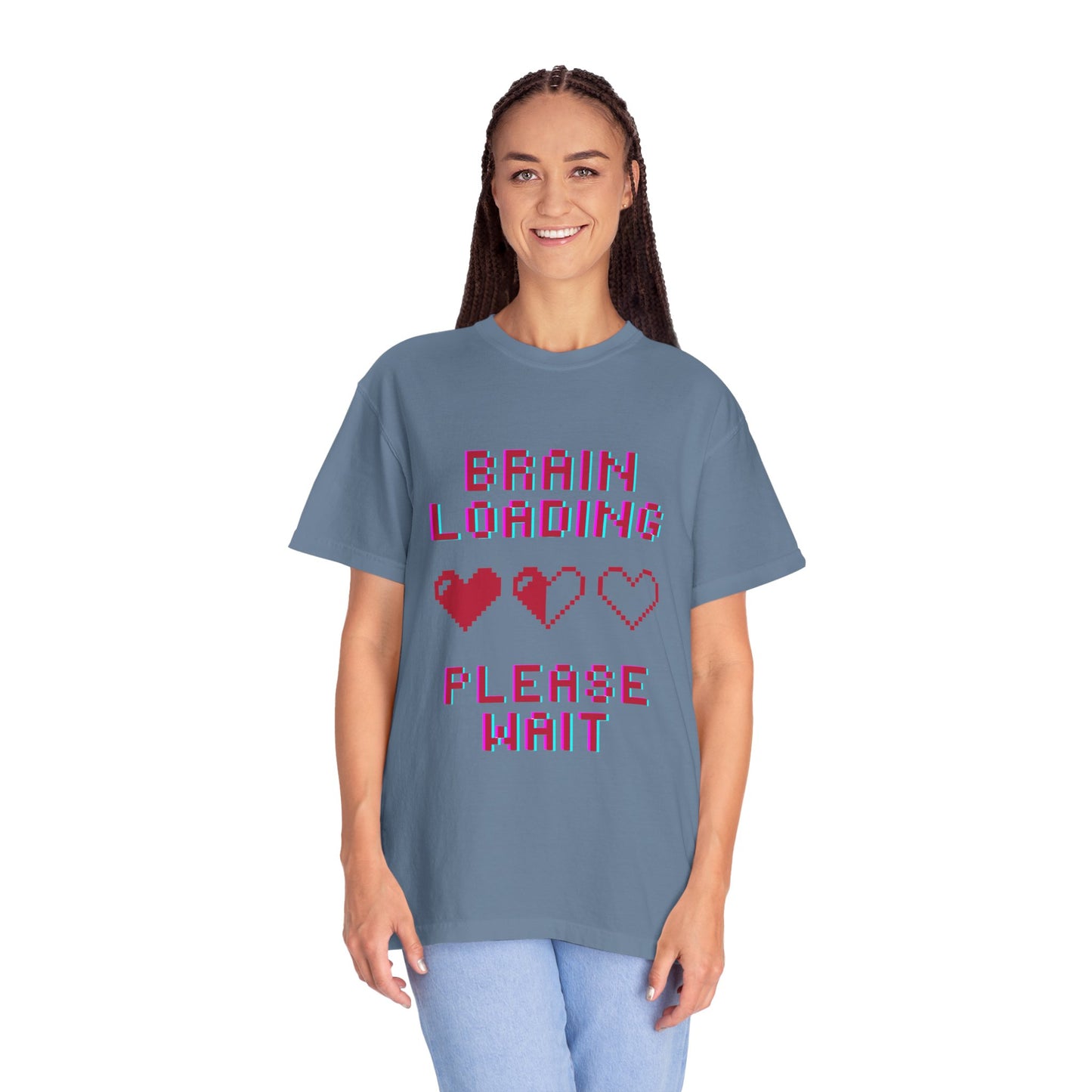 T-Shirt Brain Loading Unisex T-shirt Gamer Gift Fun Gift Geeky Apparel Cute Slogan Tee Perfect for Relaxation