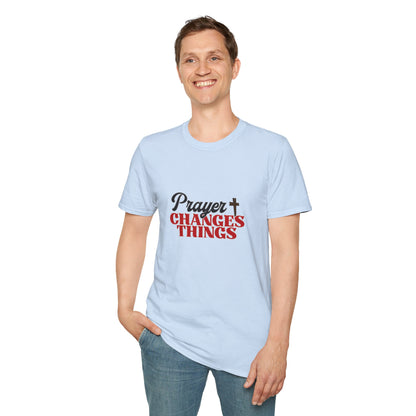 Prayer Changes Things T-Shirt Inspirational Christian Faith Tee Faith Based Spiritual Tee
