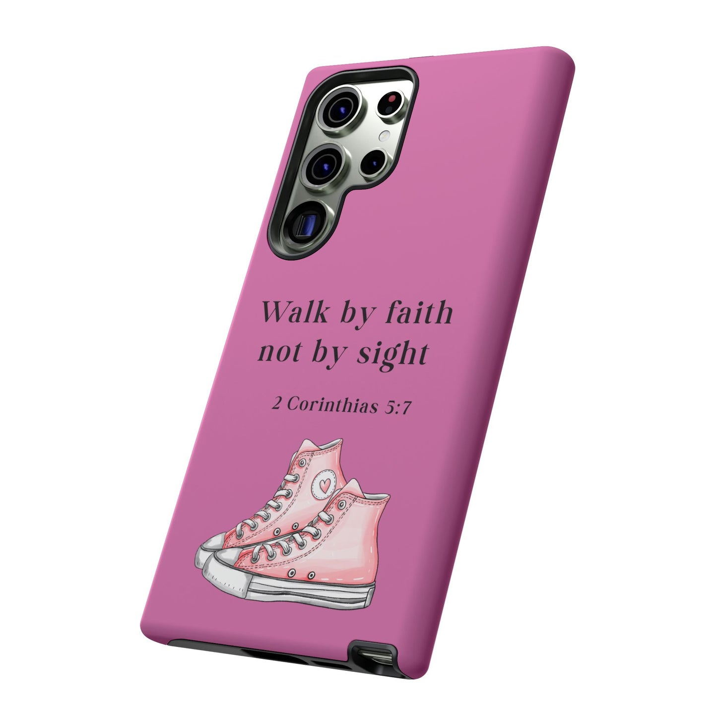 Cellphone Cae Faith-Inspired Phone Case Inspirational Gift Bible Verse Accessory Pink Converse Design Christian Phone Cover