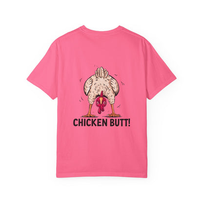 Chicken Butt T-Shirt "Guess What? Chicken Butt!" Funny Novelty Tee Conversation Starter Humorous Statement