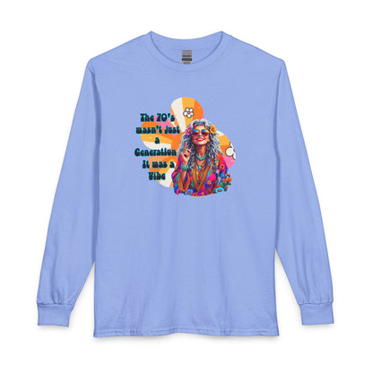 70s Hippie Long Sleeve T‑Shirt – “The 70's Wasn’t Just a Generation, It Was a Vibe”