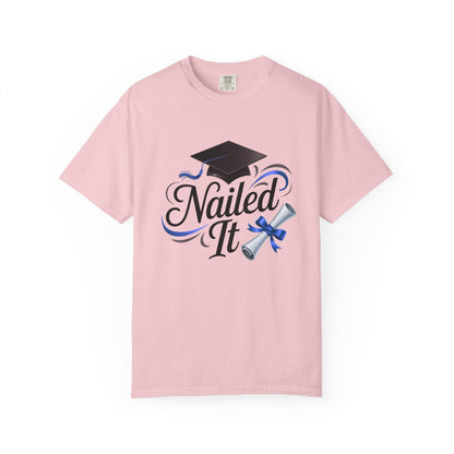 Nailed It Graduation T-Shirt — Cap & Diploma Celebration Tee