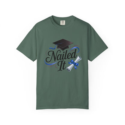 Nailed It Graduation T-Shirt — Cap & Diploma Celebration Tee
