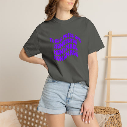 T-Shirt — "These Rolls Are Homemade" Retro Wavy Text Graphic Tee