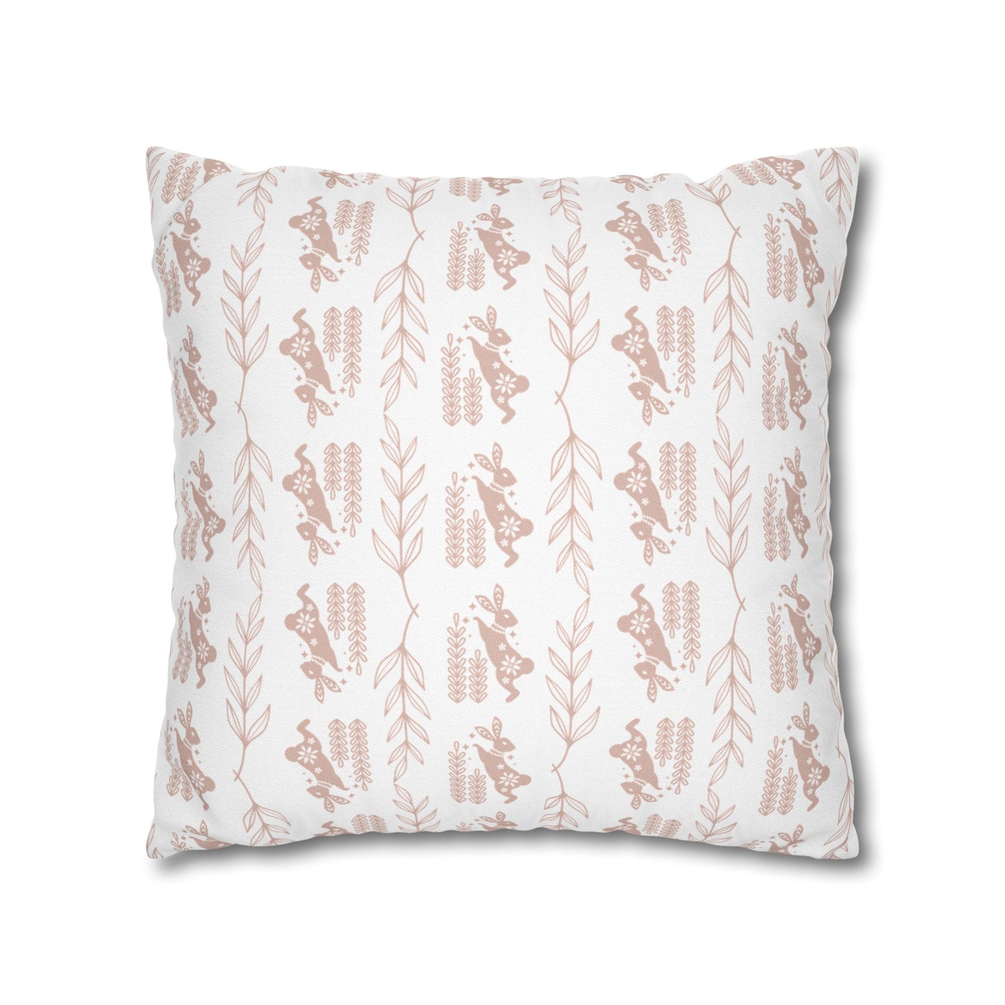 Boho Blush Floral Throw Pillowcase