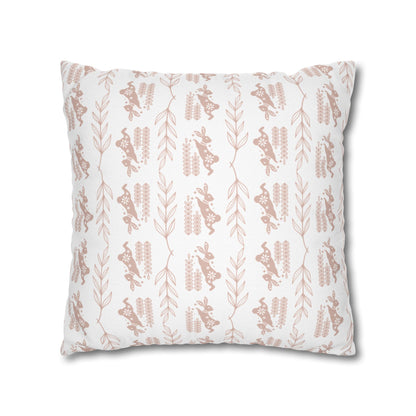Boho Blush Floral Throw Pillowcase