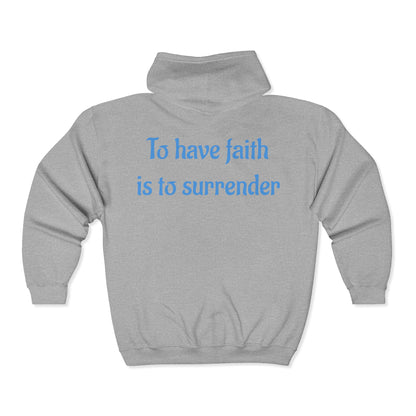 Sweatshirt Faith-Inspired Zip Hoodie Unisex Cross Design Sweatshirt Inspirational Gift Casual Wear Religious Apparel Cozy Layering