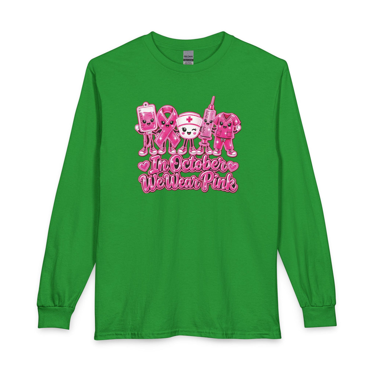 Breast Cancer Awareness Long Sleeve Shirt - "In October We Wear Pink"