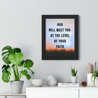 Framed Vertical Poster for Home Decor Motivational Wall Art Faith-Based Gift Spiritual Decor Inspirational Christian