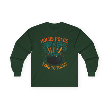 T-Shirt Hocus Pocus Long Sleeve Tee Halloween Shirt Funny Graphic Tee Autumn Fashion Unisex Casualwear Spooky Season Apparel