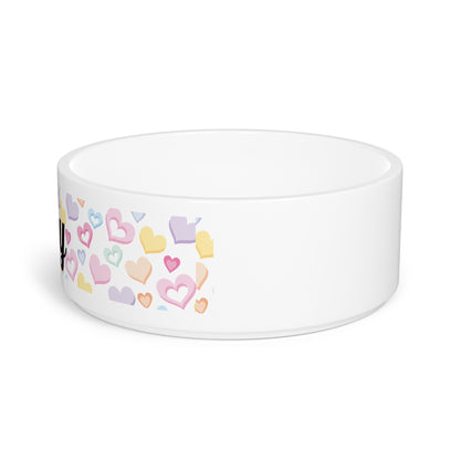 Custom Pet Feeding Bowl Personalized Pet Gift With Name Customized Bowl Dishwasher Safe Microwave Friendly Pet Dish Heart Design Custom Text